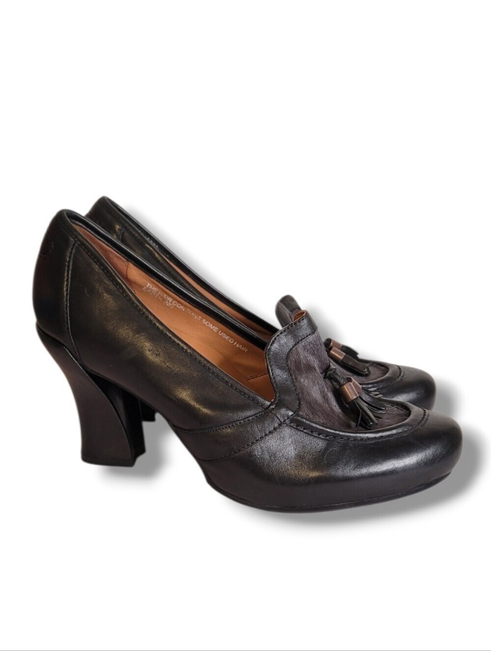 Earthies Carenna Pony Hair Leather Heels 11